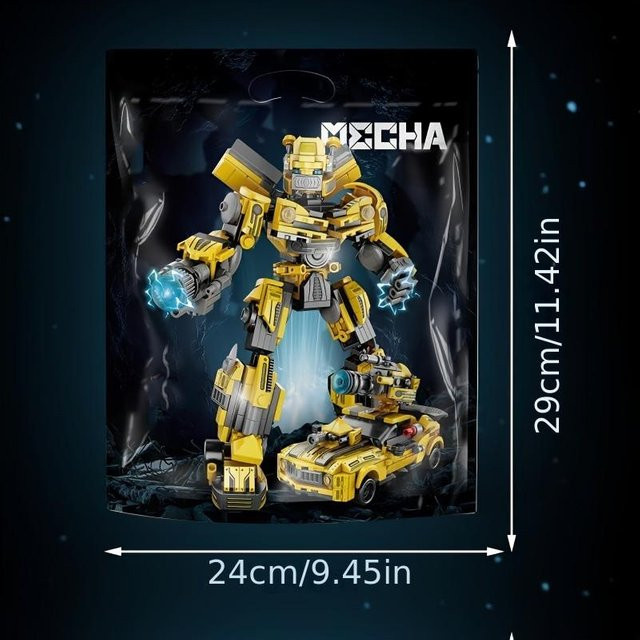 Yiran toy 2-in-1 Mecha Roboter Auto Bausteine Spielzeug ab 6-12 Jahren - Bild 1