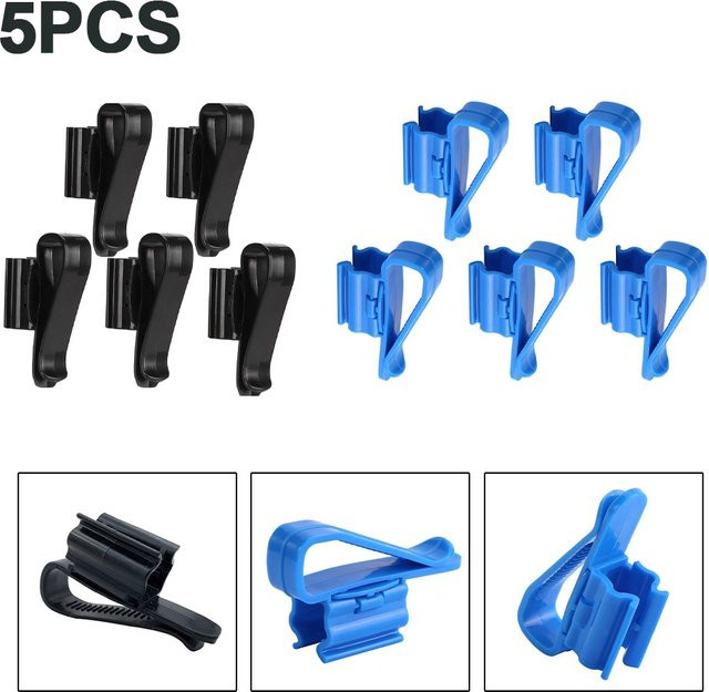 DAZZLEEX 5er Set Aquarium Schlauchhalter Montage Clips für Rohrdurchmesser 8-16mm in Blau und Multicolour - Bild 1
