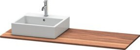 Duravit Massivholzkonsole XSquare in Amerik. Nussbaum, Braun, B/T/H: 140 x 55 x 2 cm - Bild 1