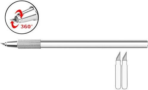 Donau Elektronik MS02 Präzisions- und Bastelmesser mit Scalpel #11 in Silber - Bild 1