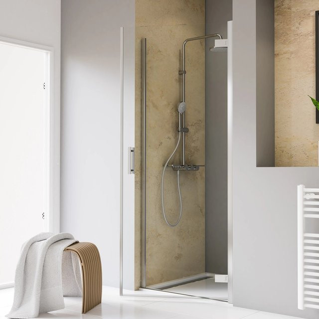 Schulte Drehtür Toura Plus in Nische, Glas, silberfarben, B/H: 80 x 200 cm - Bild 1