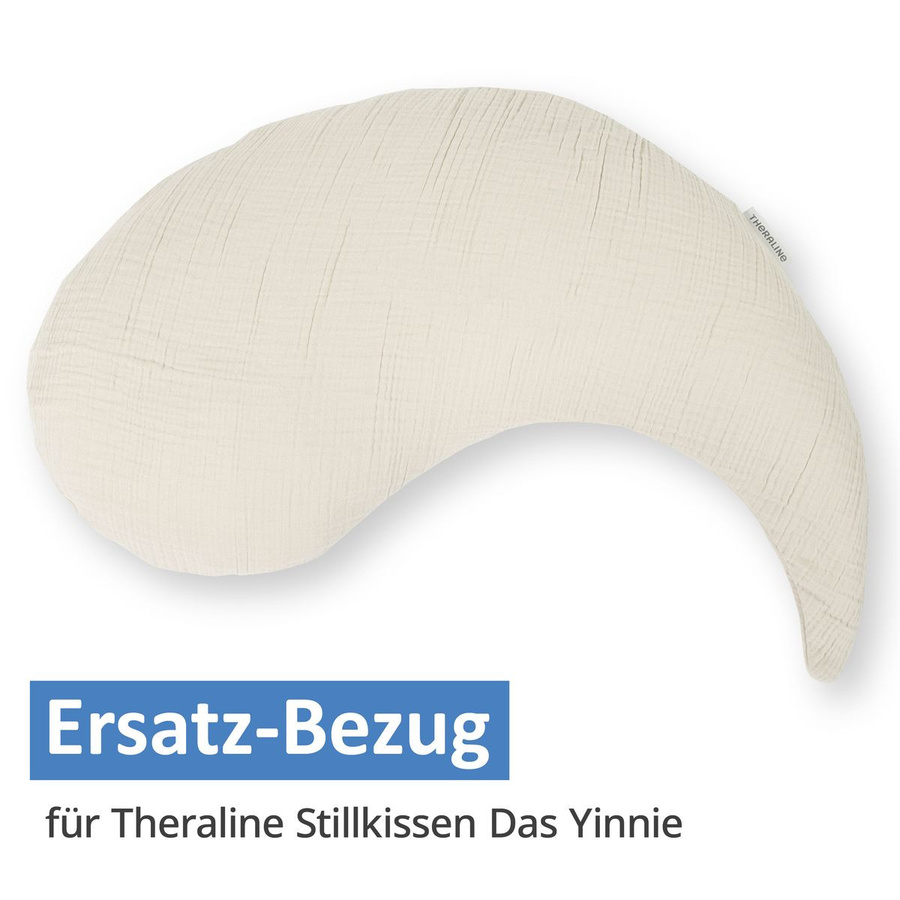 Theraline Ersatzbezug für das Stillkissen Das Yinnie aus Musselin in Sandbeige, Breite: 135 cm - Bild 1