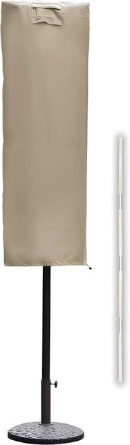 Sekey Sonnenschirm Schutzhülle aus wasserdichtem 600D Oxford-Gewebe für Doppelsonnenschirme, Farbe: Taupe/Beige - Bild 1