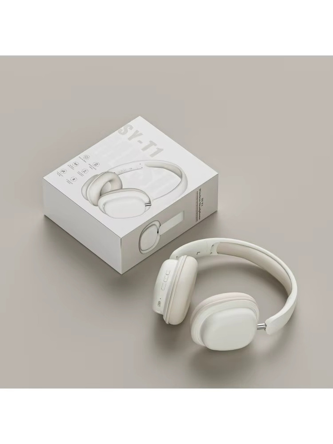 QHSPE Kabelloses Bluetooth-Gaming-Headset in Blau und Weiß - Bild 4