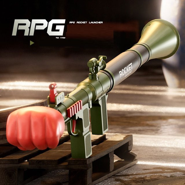 MYGVN RPG-Handgranatenwerfer Spielzeugpistole, manueller Luftschuss-Granatenwerfer, Grün - Bild 1