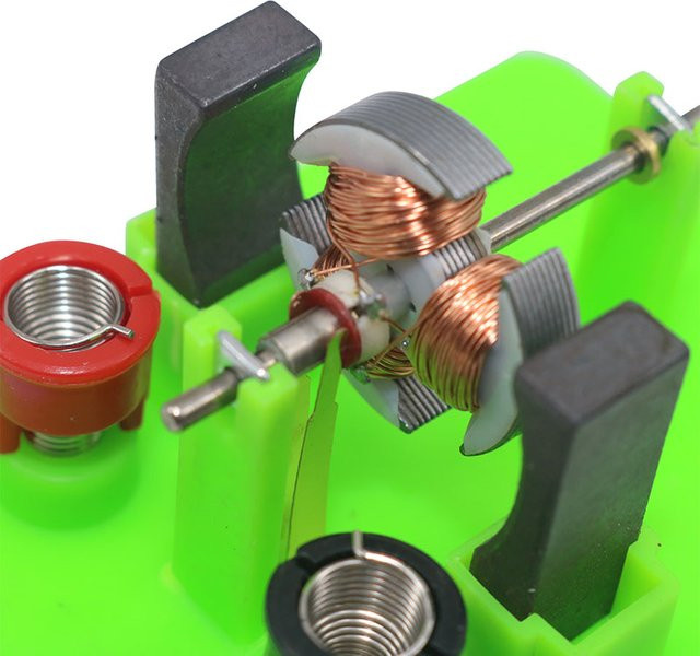 PYWNJU Motor-Modell Offener DC-Kleinmotor, Physik-Experiment Demonstrationsausrüstung, Kunststoff, Grün - Bild 1