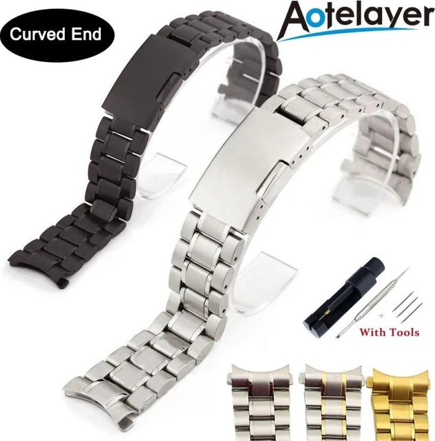 Aotelayer Uhrenarmband Edelstahl, Silber, Unisex - Bild 1