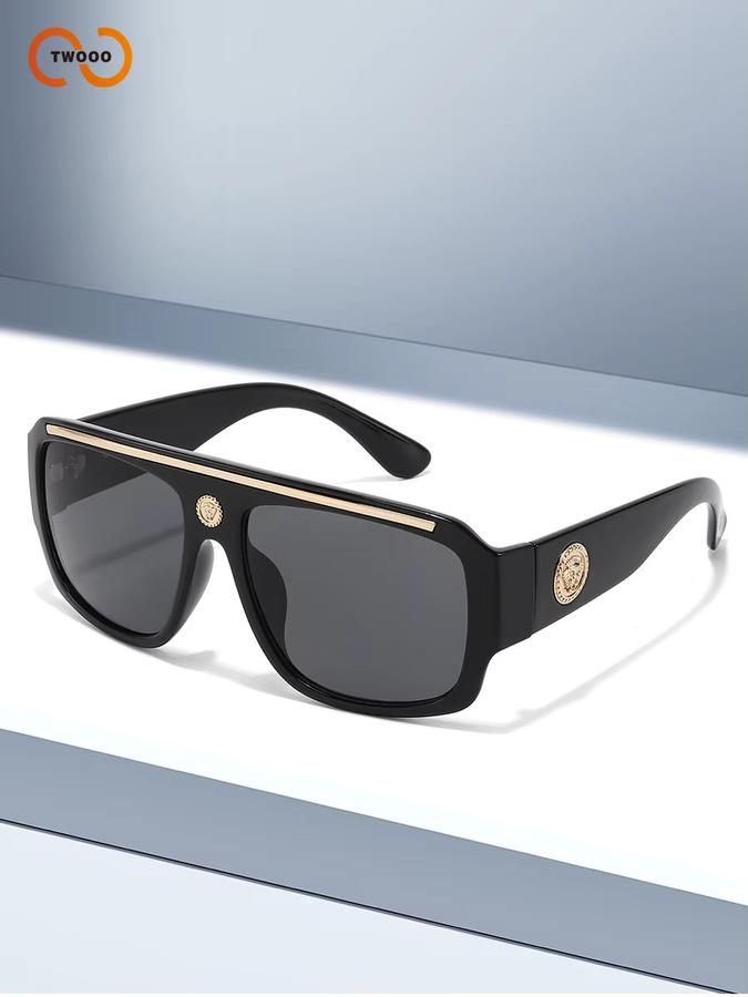 TWOOO Sonnenbrille, Quadratisch, Vollrand, Kunststoff, Schwarz, Unisex - Bild 2