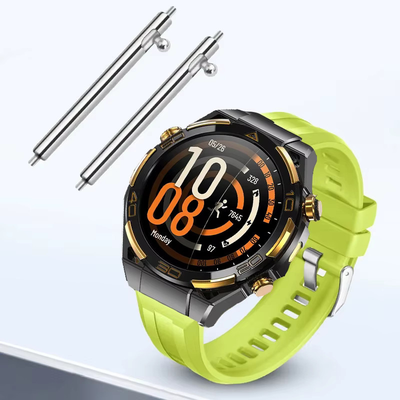 Uhrenarmband Silikon, 22 mm, Schwarz, Unisex - Bild 2