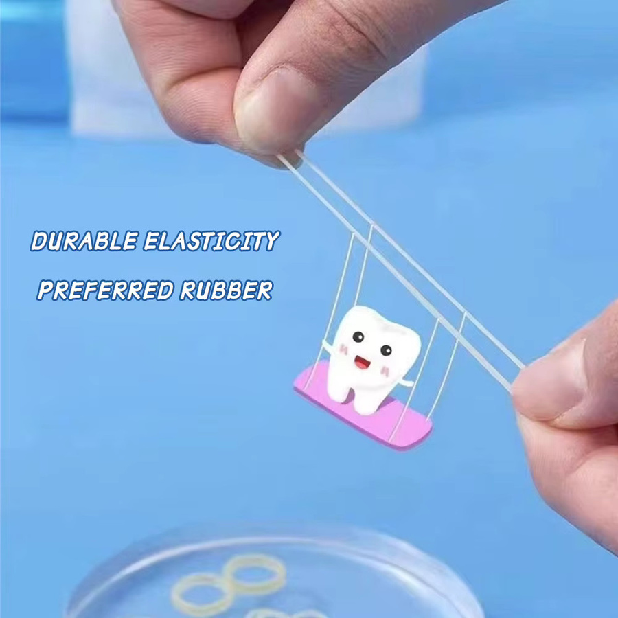 dentst Zahnspangen Gummibänder, 100 Stück, Latex, Traktionsringe - Bild 2