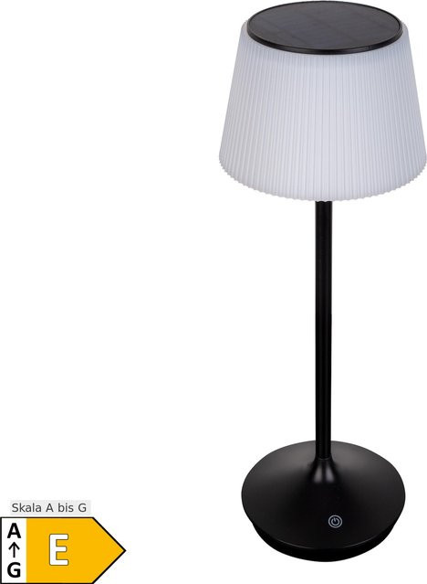 Näve LED Solar- und Akkutischleuchte Emmi in Schwarz mit CCT und Touch-Funktion, Höhe: 38 cm, Durchmesser: 13 cm - Bild 1