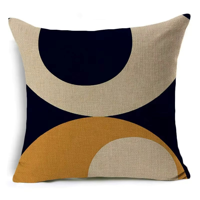 ZZN Dekorative Kissenbezüge im Nordic-Stil mit geometrischem abstraktem Design, Beige, B/B: 45 x 45 cm - Bild 2