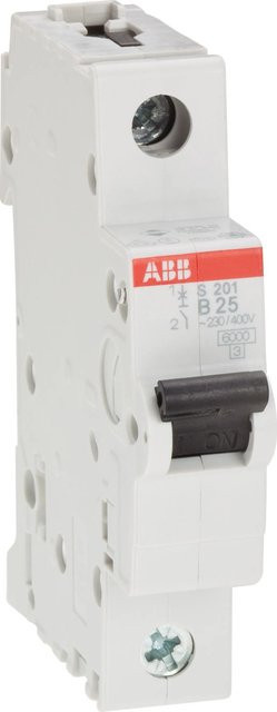 ABB Einbauautomat MCB 1-polig 25 A in Weiß - Bild 1
