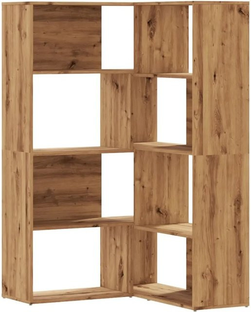 vidaXL Eck-Bücherregal mit 4 Etagen in Artisan-Eiche Braun, B/T/H: 85 x 85 x 140 cm - Bild 1