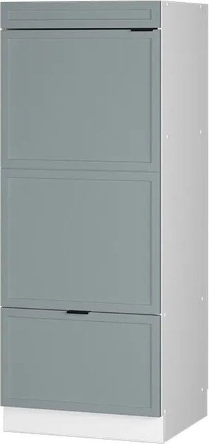 Vicco Mikrowellenschrank Fame-Line Küchenregal in Weiß, Hellblau und Grau mit Schublade, Tür und Soft-Close-Scharnieren, B: 60 cm, H: 153,6 cm, T: 55,03 cm - Bild 2
