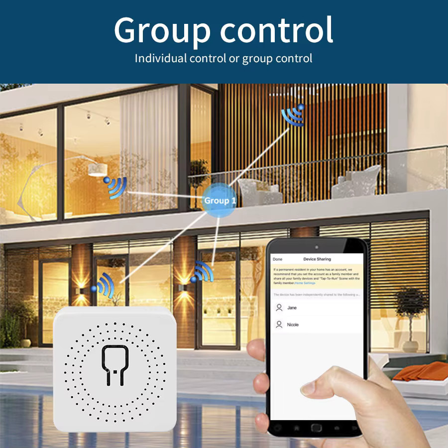 GGBEE Mini WiFi Smart Switch Automatisierungsmodul mit Cozylife App Fernbedienung und Timer für Alexa und Google Home, Weiß - Bild 5