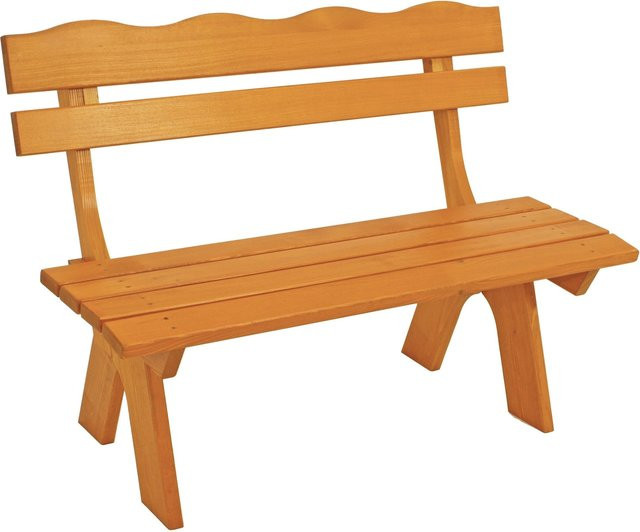 DEGAMO Gartenbank FREITAL 2-Sitzer aus massiver Kiefer in Braun, Breite: 120 cm - Bild 1