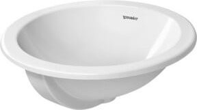 Duravit Einbauwaschtisch Architec aus Keramik in Weiß mit ovalem Becken und ohne Überlauf, Breite: 47 cm