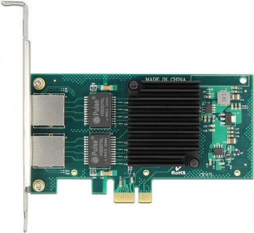 Delock PCIe Netzwerkadapter mit 2x Gigabit Ethernet LAN-Anschlüssen 88502 - Bild 1