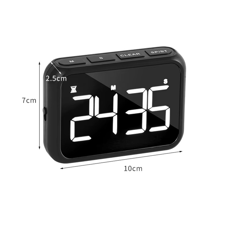 Meltset Digitaler Küchentimer Wiederaufladbarer Magnetischer Kochtimer mit Bewegungsvisuellem Wecker in Weiß oder Schwarz - Bild 5