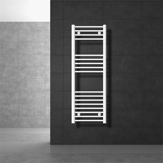 LuxeBath Badheizkörper Sahara Weiß gebogen mit Seitenanschluss B: 40,0 cm, H: 120,0 cm - Bild 1