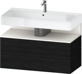Duravit Waschtischunterschrank Qatego in Weiß Matt mit 1 Schrank und 1 Auszug, B/T/H: 99 x 47 x 59 cm - Bild 1