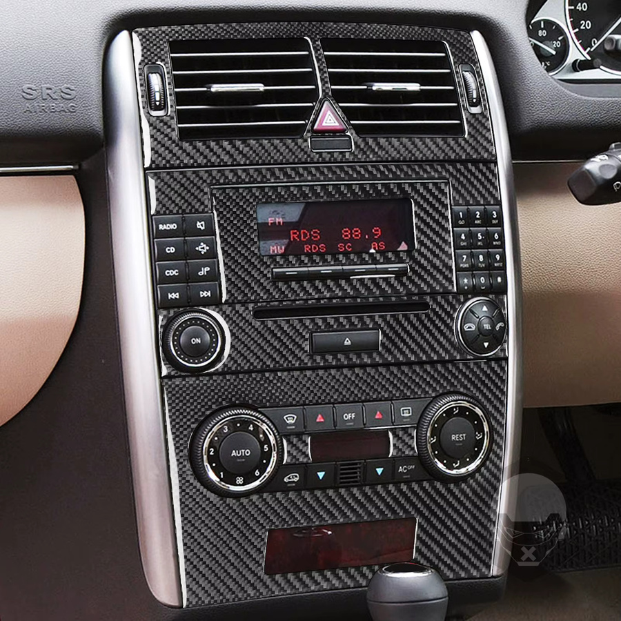 RRX CARBON Carbon-Faser Aufkleber für Mercedes Benz B-Klasse W245 2005-2011 in Schwarz für Radio, AC, CD und Türverkleidung - Bild 2