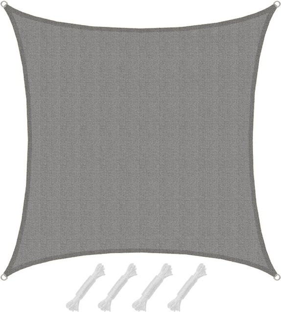 AMANKA HDPE Sonnensegel Wasserdurchlässig, Viereckig, Grau, B/T: 600 x 600 cm - Bild 1