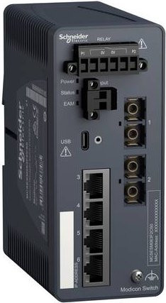 Schneider Electric MCSESM063F2CS0 Netzwerk Switch Ethernet/LAN in Grau - Bild 1