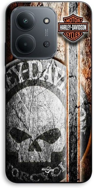 Xiaomi Redmi 15C 5G Handyhülle Harley Davidson Totenkopf Vintage Maniacase in Schwarz - Bild 1