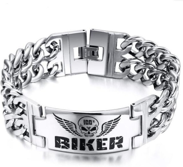 TrustyLan Jewelry Kettenarmband Edelstahl, Silber, Herren, 22 mm - Bild 1