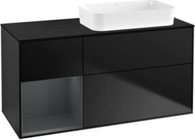 V&B Waschtischunterschrank Finion in Blau lackiert, B/T: 120 x 60 cm - Bild 1