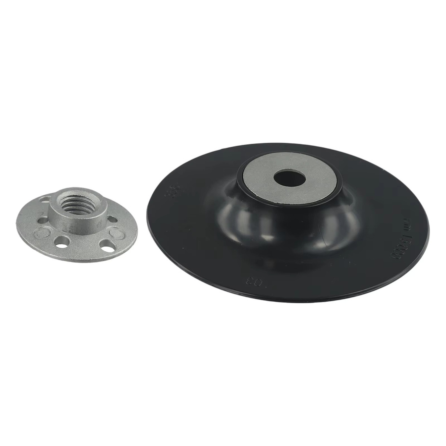 Vibratite Stützteller für Winkelschleifer mit M14 Gewinde und Sicherungsmutter, Schwarz, Durchmesser: 125 mm - Bild 4
