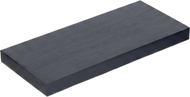 Relaxdays Wandregal aus MDF und Eisen in Schwarz, B/T/H: 50 x 23 x 4 cm - Bild 1