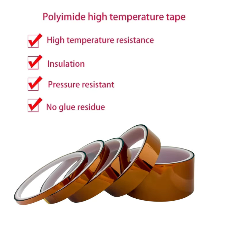 Gold Finger Hochtemperatur-Polyimidband als hitzebeständiger Isolierkleber für das Löten von Leiterplatten, 3D-Druck und Batterieschutz in Gold - Bild 2