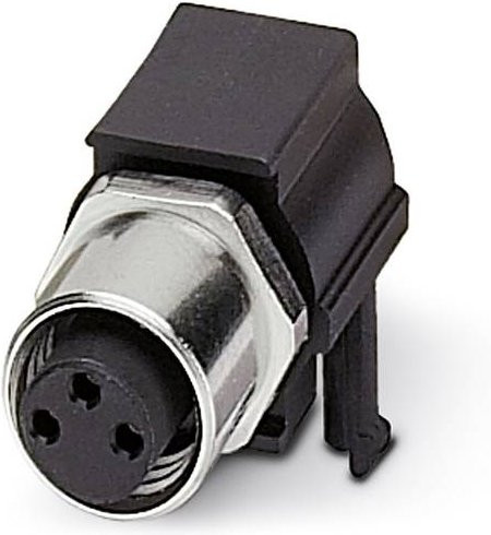 Phoenix Contact 1524788 Sensor-Aktor-Einbausteckverbinder M8 Buchse, 3 Polzahl, Schwarz, Schraubanschluss - Bild 1