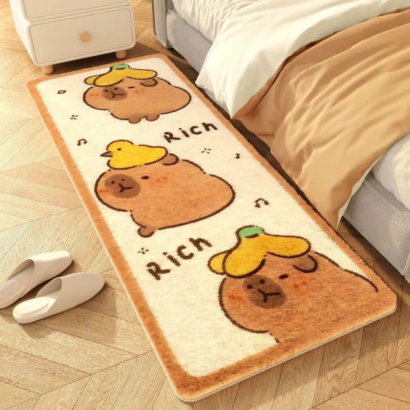 VIKAMA Nachttisch-Teppich mit Cartoon-Motiv aus Kaschmirimitat für Kinderzimmer und Schlafzimmer - Bild 1