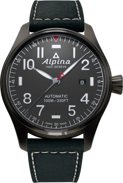 Alpina Startimer Pilot Automatik Armbanduhr, Edelstahl, 44 mm, Herren - Bild 1