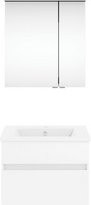 Get2You Badmöbel-Set twenty one, 3-teilig, Weiss, mit LED-Spiegelschrank und Waschbecken, B/H/T: 62 x 67 x 51 cm - Bild 1