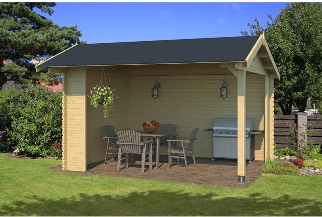 LASITA MAJA Gartenhaus Kirian 300 aus Fichtenholz in Braun mit Satteldach, B/H/T: 420 x 273,6 x 389,4 cm - Bild 1