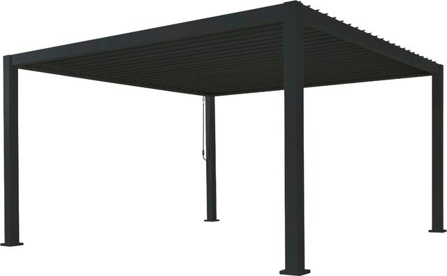 Barths Terrassenüberdachung Cadiz Lamellendach aus Aluminium in Anthrazit B/T/H: 300 x 400 x 250 cm - Bild 1