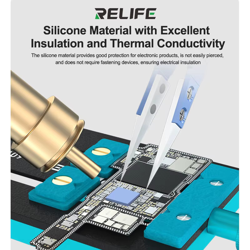 RELIFE RL-098 Vorgeschnittene isolierende Wärmeleitpads in Blau, selbstklebende Silikonfolie für IC-Chips mit hoher Wärmeleitfähigkeit - Bild 2