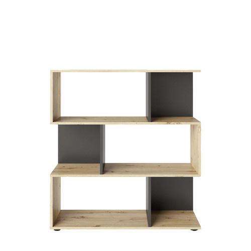 Phoenix Regal Shelfy aus Holz in Beige und Grau, B/H/T: 103 x 110,4 x 35,6 cm - Bild 2