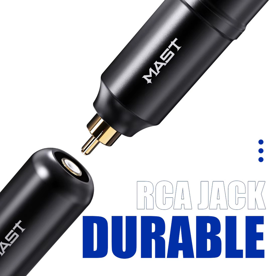Mast T2 Mini-Tattoo-Akku Schwarz mit 1100 mAh und RCA-Anschluss - Bild 5