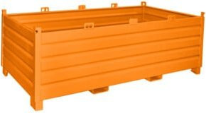 Bauer Südlohn Sammelbehälter-System SBS 2000 mit Transportwagen, lackiert, Gelborange, B/T/H: 240 x 120 x 85 cm - Bild 1