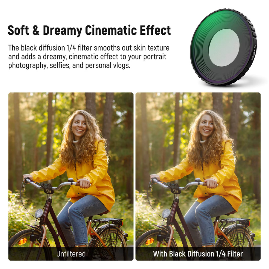 NEEWER ND-Filter-Set für DJI Osmo Action 5 Pro und DJI Osmo Action 4 mit variablem ND8-32 Filter, CPL Filter und Black Mist Diffusion 1/4 Filter - Bild 5