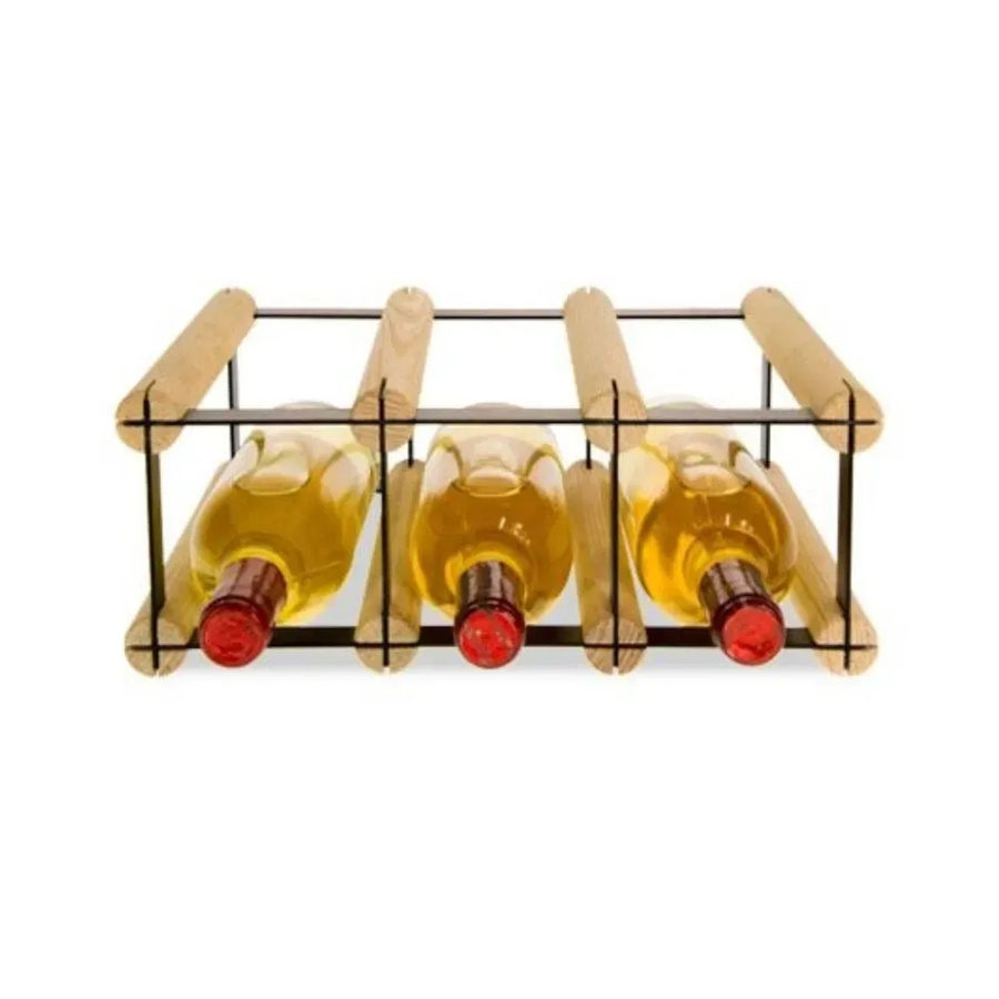 PROREGAL Modulares Weinregal Vinotega aus massivem Kiefernholz in Natur, H x B x T: 12,5 x 32,5 x 24,5 cm - Bild 2