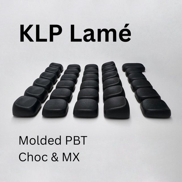 KLP Lamé Tastenkappen aus PBT in Schwarz für Kailh Choc V1, Choc V2 und MX-Schalter - Bild 1