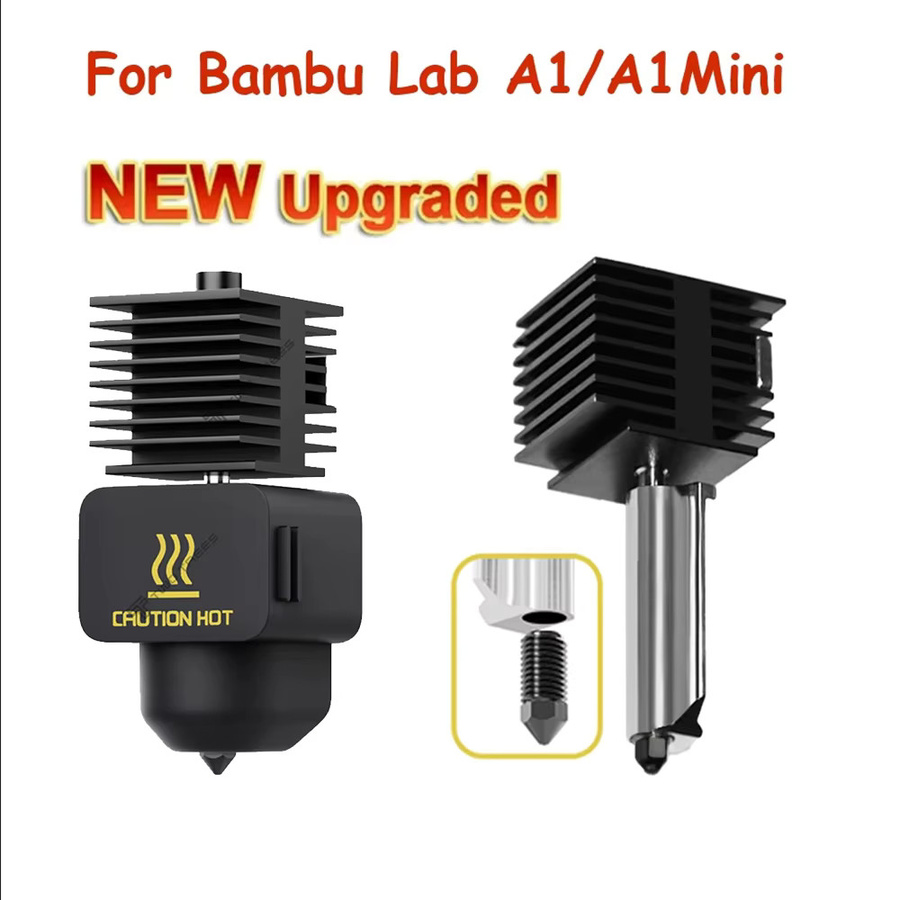 Bambu Lab A1/A1 Mini Hotend Kit mit gehärteter Stahl Düse in Schwarz für FDM 3D Drucker, Düsenoptionen 0,2/0,4/0,6/0,8 mm - Bild 6