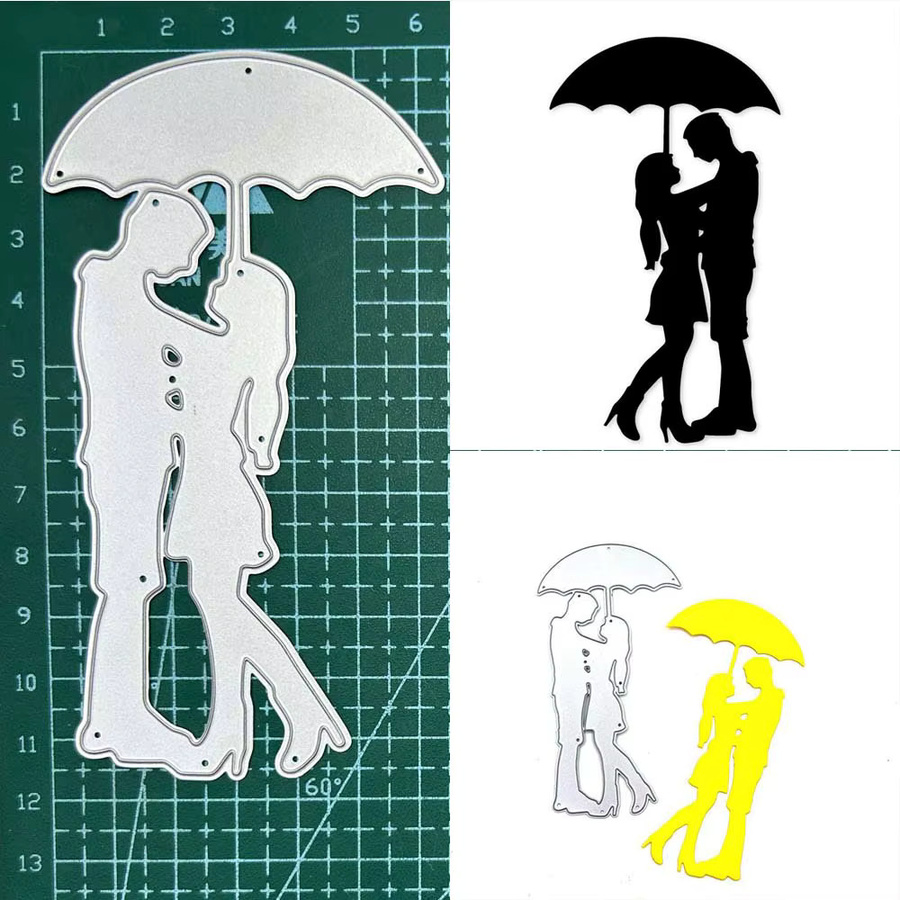 Metall-Schablonenform Paar-Liebhaber für Scrapbook, Album und Papierhandwerk zur Dekoration und zum Kartenbasteln - Bild 2